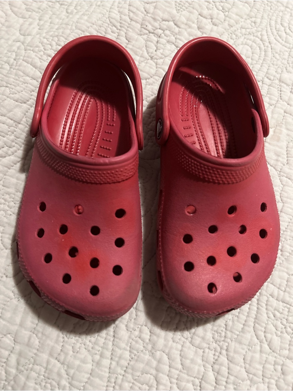Crocs Classic Clog Pink Raspberry Big Kids Size J1 Slip On Shoes